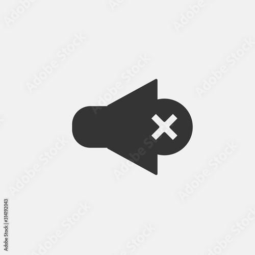 mute icon vector illustration for website and graphic design