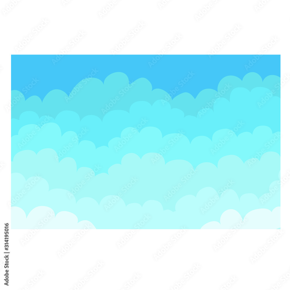  Illustration of the sky and clouds