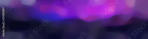 Obraz na plátně blurred bokeh horizontal background graphic with very dark blue, moderate violet