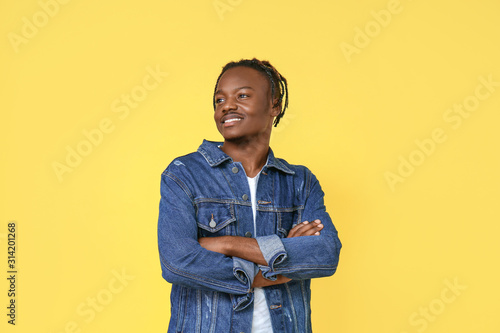 Portrait of stylish African...