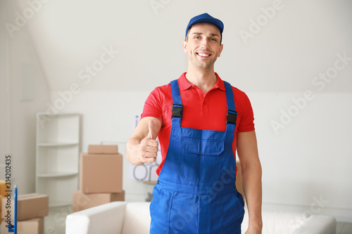 Loader showing thumb-up in ...