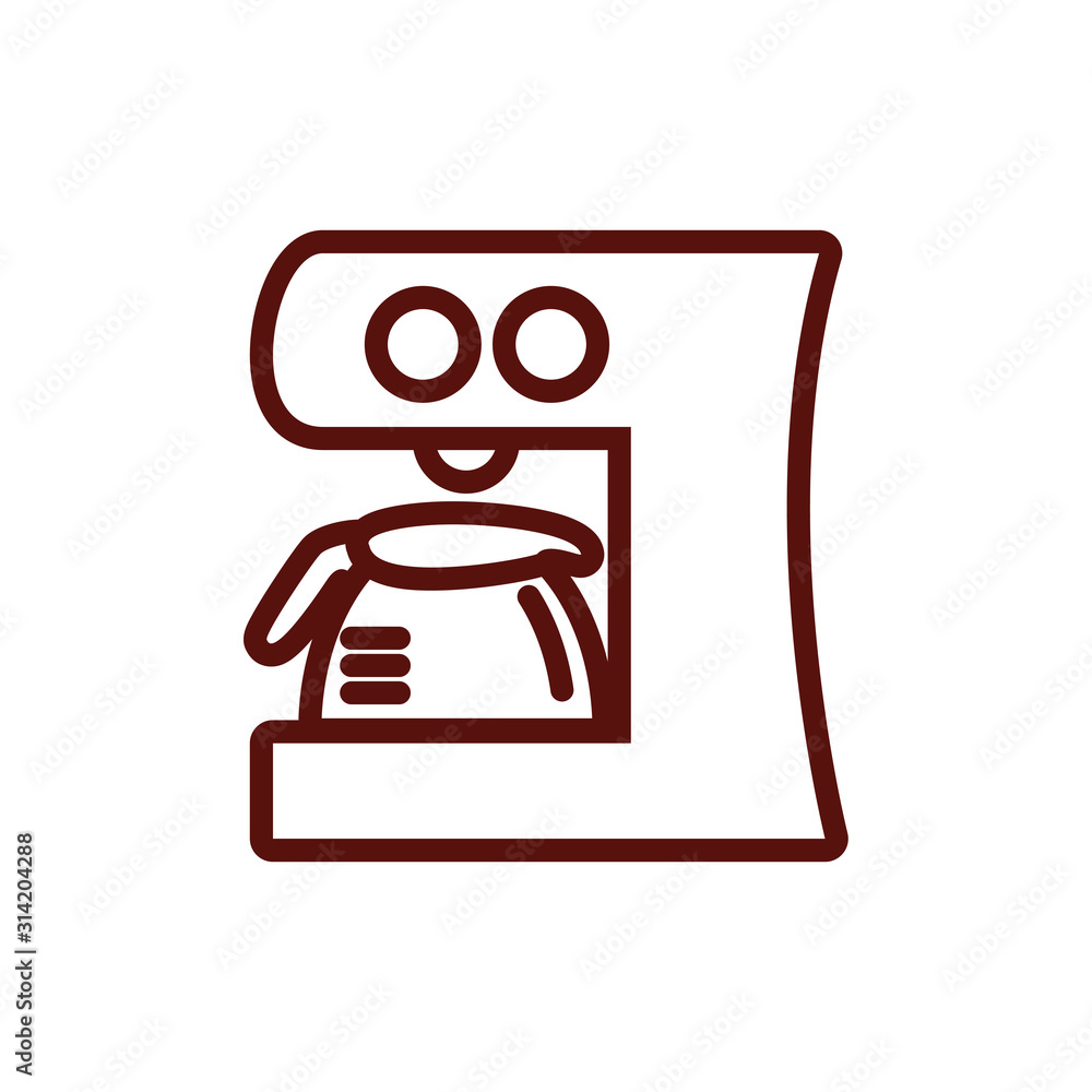 Isolated coffee pot and machine vector design Isolated coffee pot and machine vector design