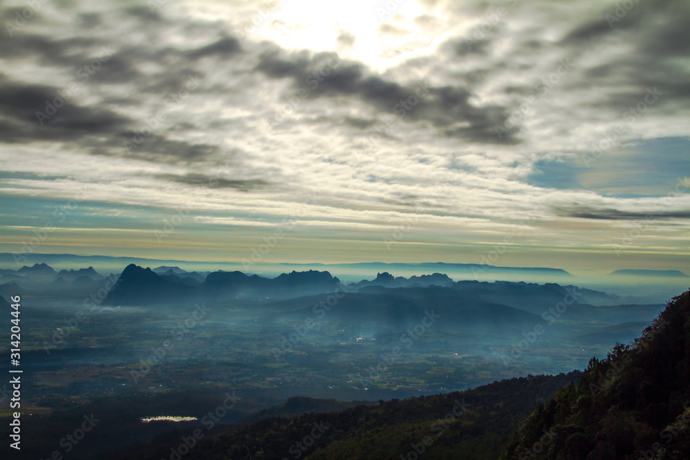 sunrise over mountain