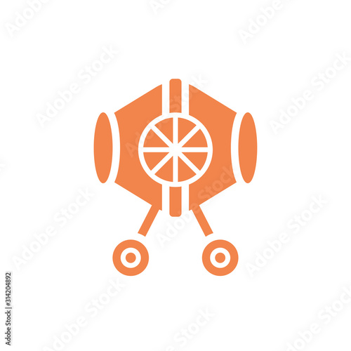 Isolated concrete mixer tool vector design