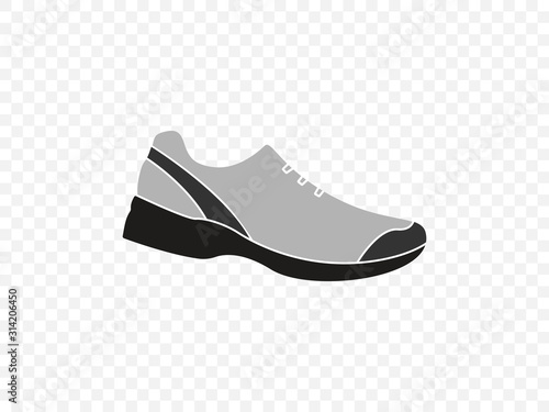 Running shoe icon. Vector illustration, flat design.