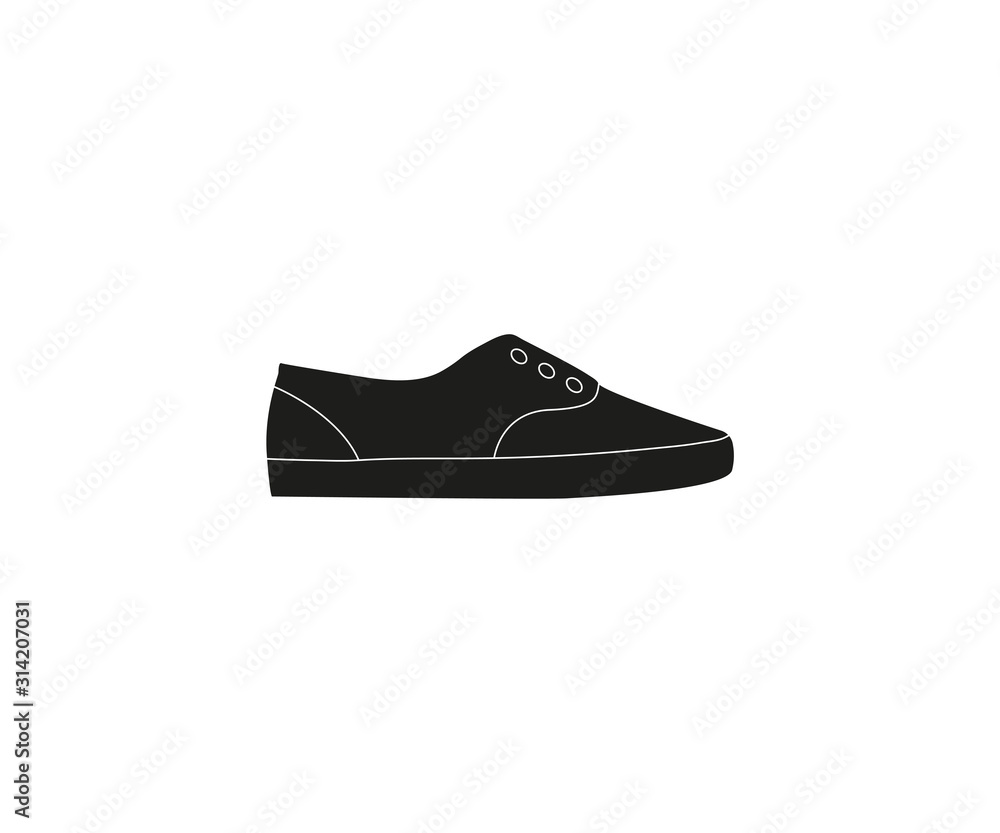 Running shoe icon. Vector illustration, flat design. Running shoe icon. Vector illustration, flat design.