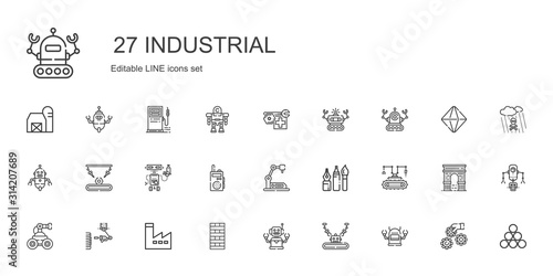 industrial icons set