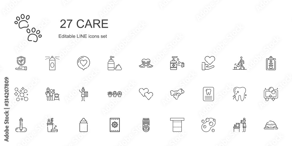 care icons set