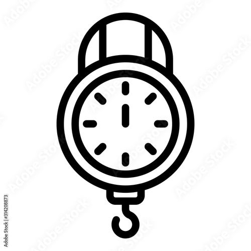 Kitchen mechanical scales icon. Outline kitchen mechanical scales vector icon for web design isolated on white background