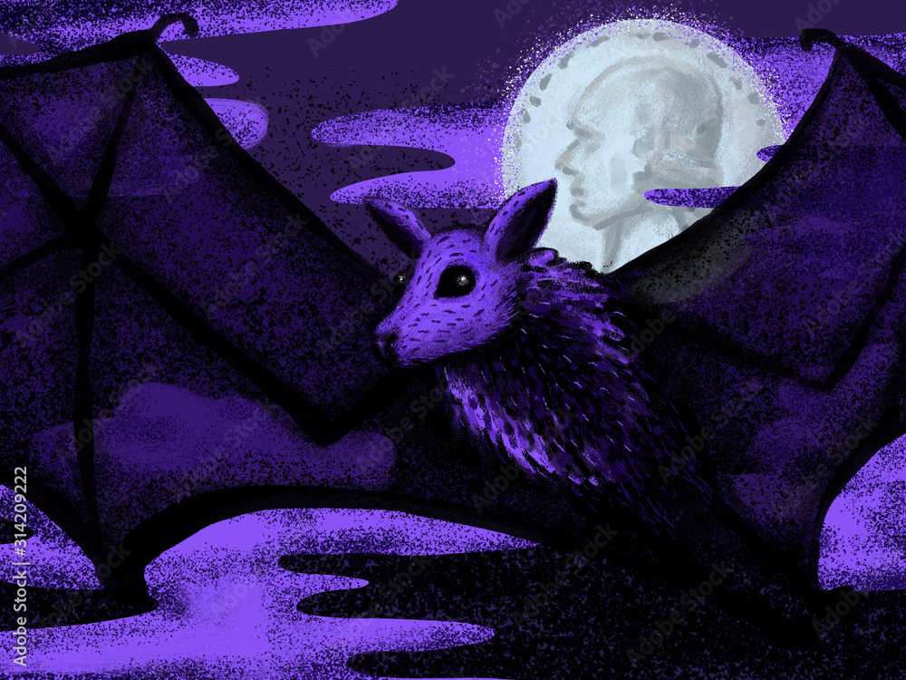 Naklejka Fruit Bat Featured on U.S. Quarter