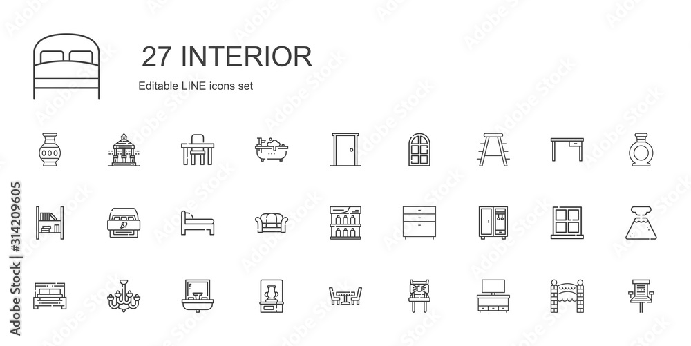 interior icons set interior icons set