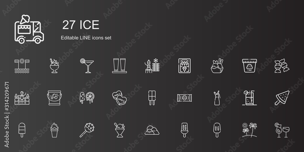 ice icons set ice icons set