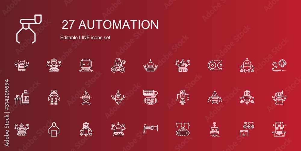 automation icons set automation icons set