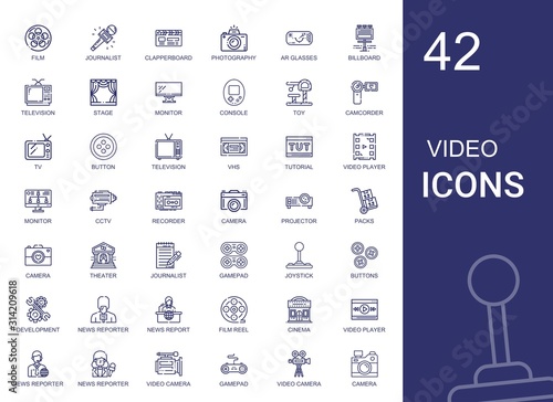 video icons set