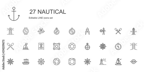 nautical icons set