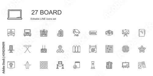 board icons set