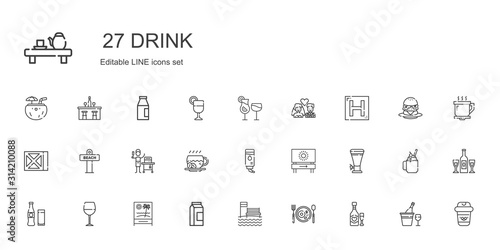 drink icons set