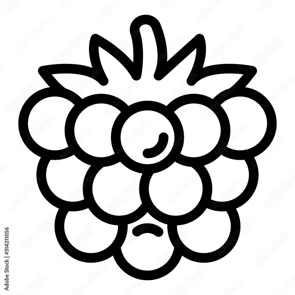 Ripe blackberry icon. Outline ripe blackberry vector icon for web design isolated on white background Ripe blackberry icon. Outline ripe blackberry vector icon for web design isolated on white background