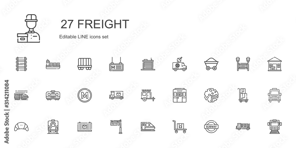freight icons set freight icons set