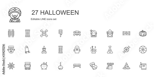 halloween icons set