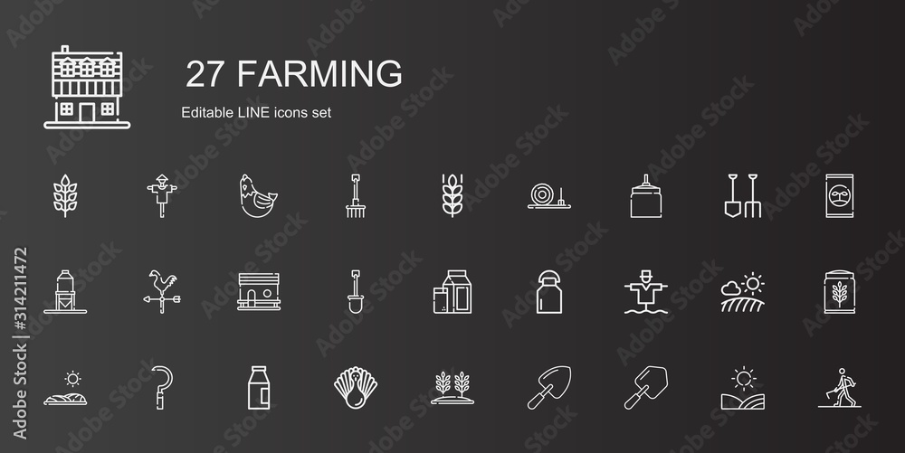 farming icons set farming icons set