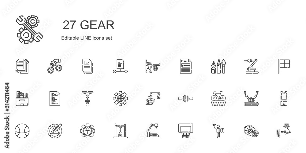 gear icons set gear icons set