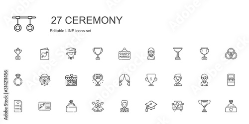 ceremony icons set