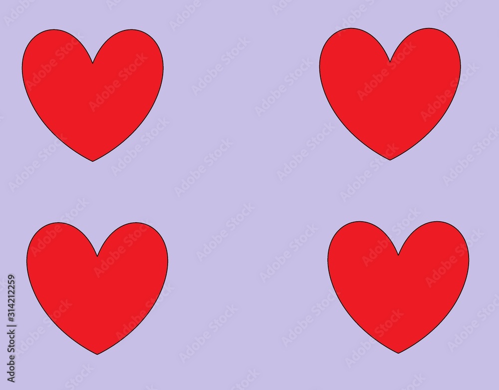 red heart with plain background