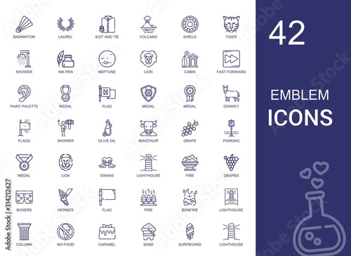 emblem icons set