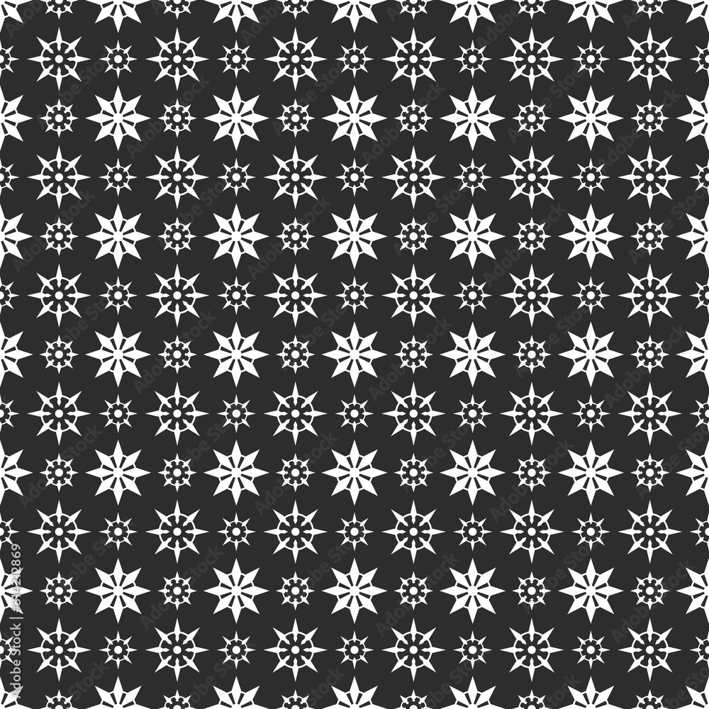 Seamless geometric vector pattern. Ornamental abstract background. Stars.