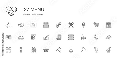 menu icons set