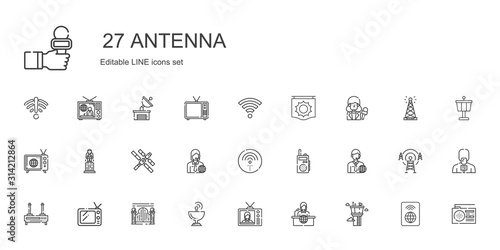 antenna icons set