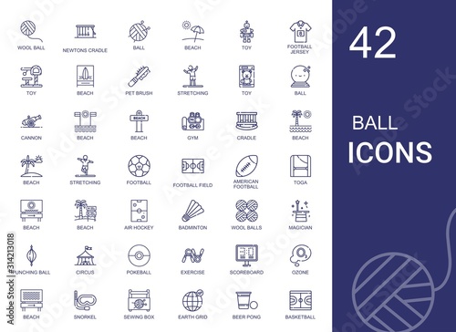 ball icons set