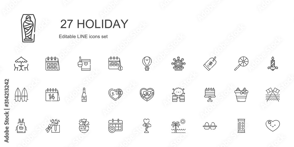 holiday icons set holiday icons set