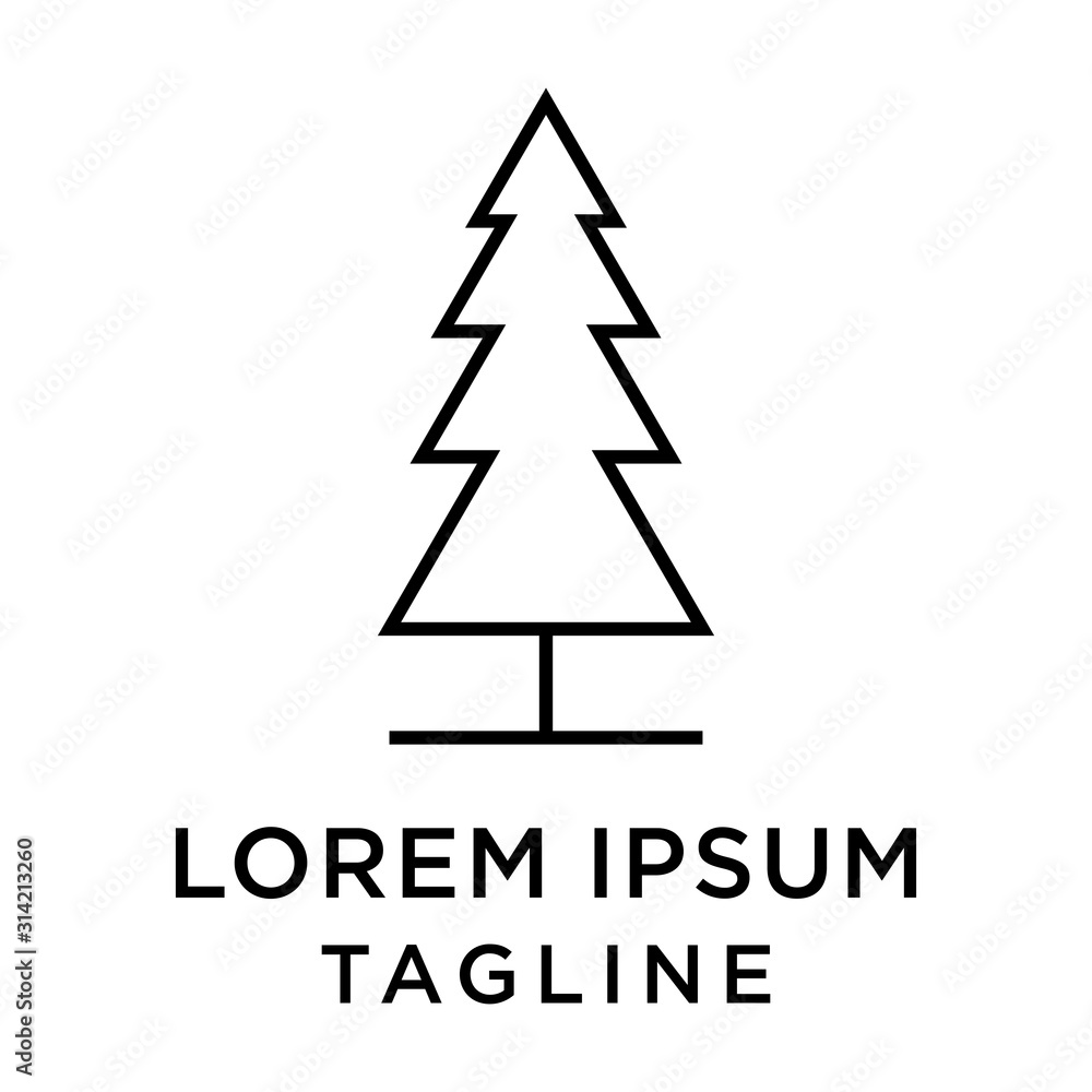 Abstract Tree logo design Template