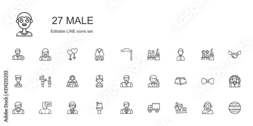 male icons set
