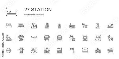 station icons set