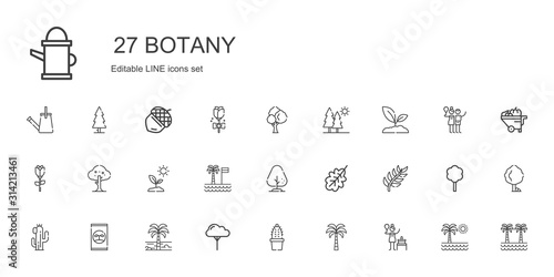 botany icons set