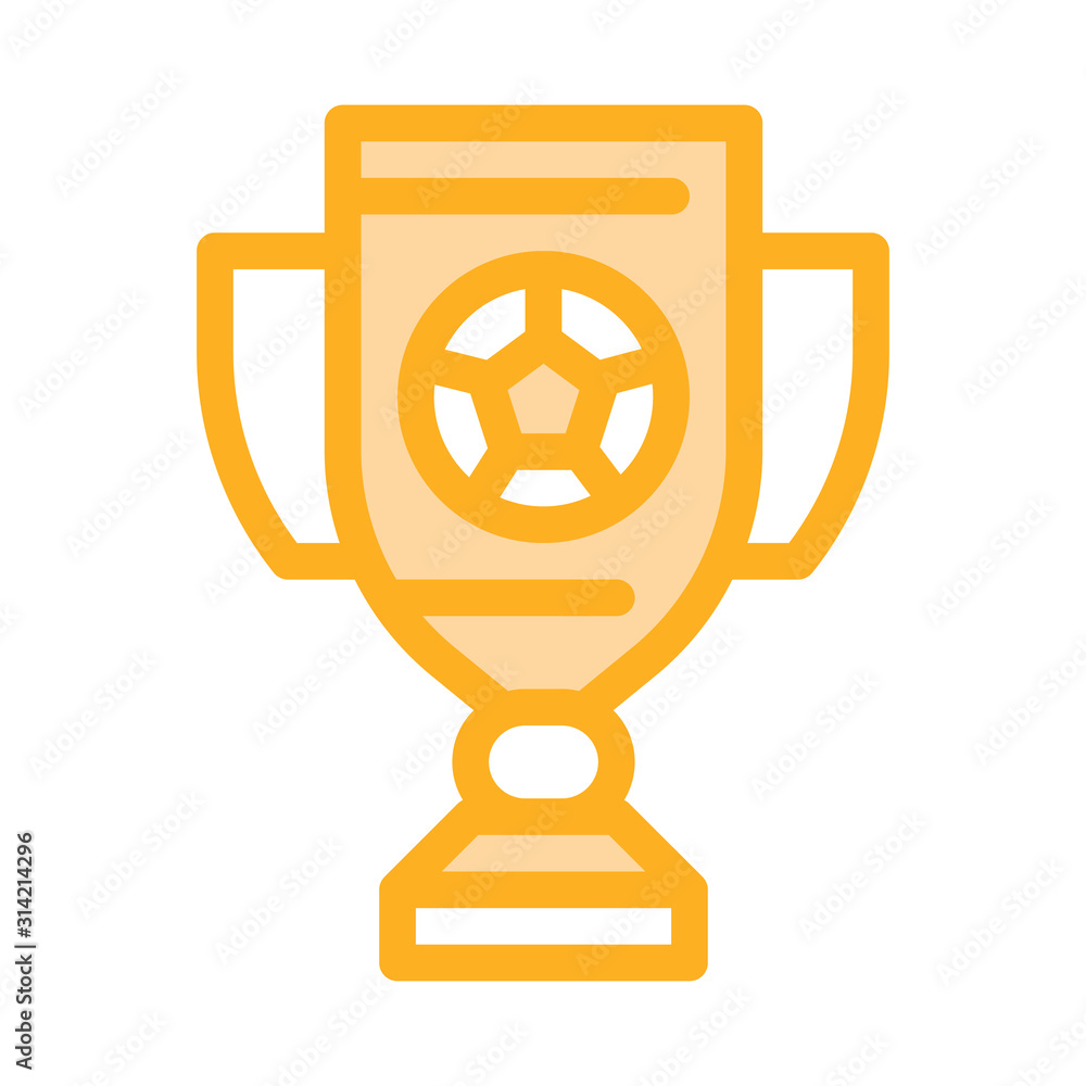 Football Champion Cup Icon Vector. Outline Football Champion Cup Sign. Isolated Contour Symbol Illustration Football Champion Cup Icon Vector. Outline Football Champion Cup Sign. Isolated Contour Symbol Illustration