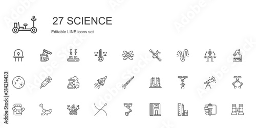 science icons set