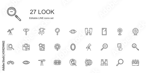 look icons set