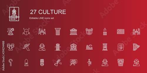 culture icons set