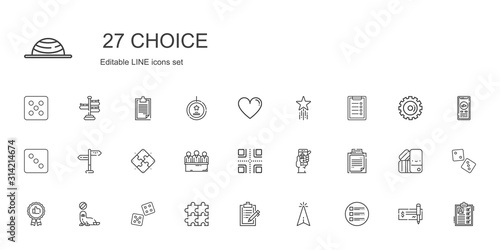 choice icons set