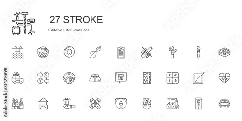 stroke icons set