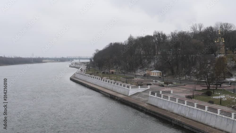 Embankment of the city in January for Christmas GOMEL, BELARUS Embankment of the city in January for Christmas GOMEL, BELARUS