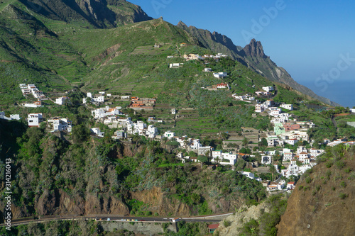 The beautiful Anaga Mountains near Tangana in Tenerife, Spain photo