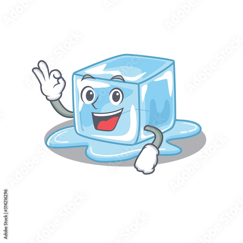 A picture of ice cube making an Okay gesture