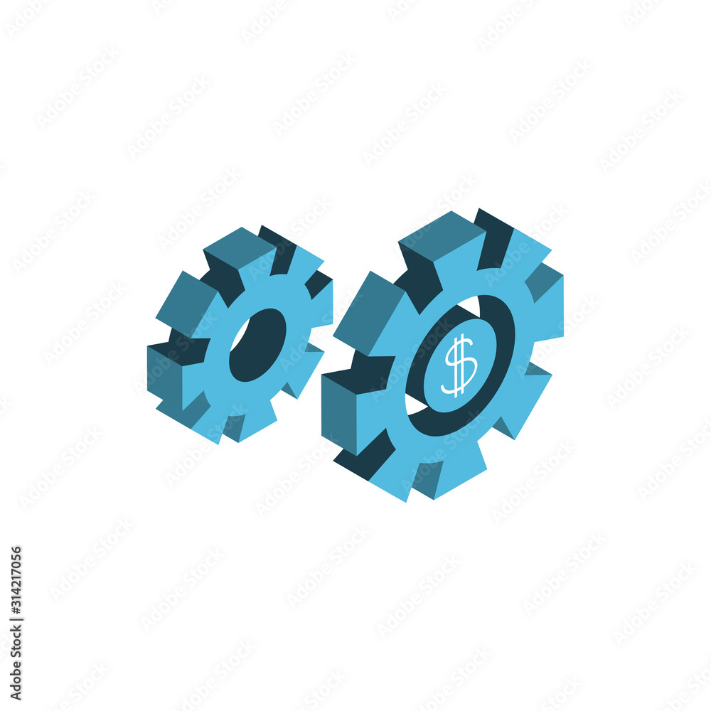 Isolated money gears vector design Isolated money gears vector design