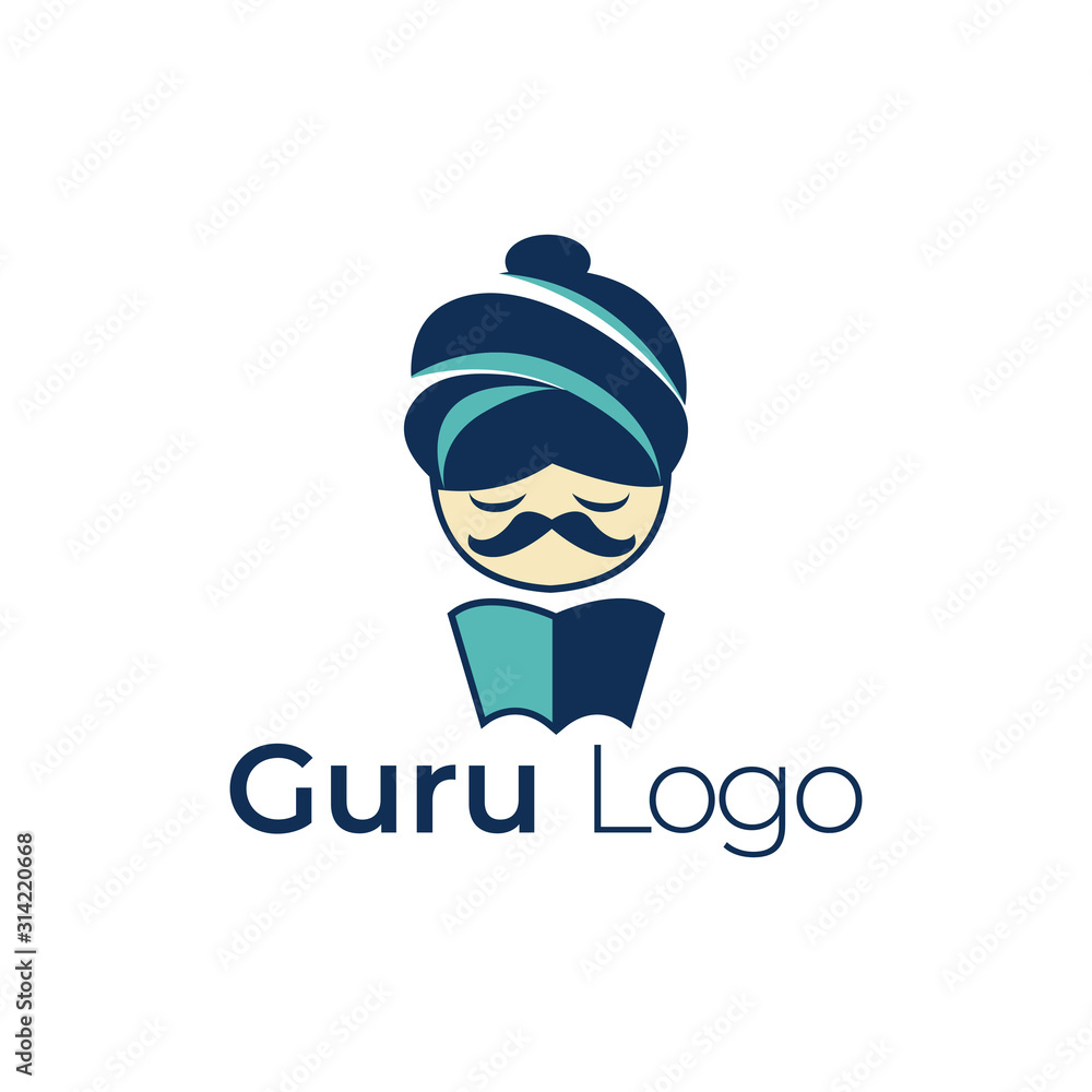 Guru Logo Icon Designs Vector Stock