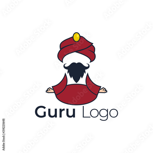 Guru Logo Icon Designs Vector Stock
